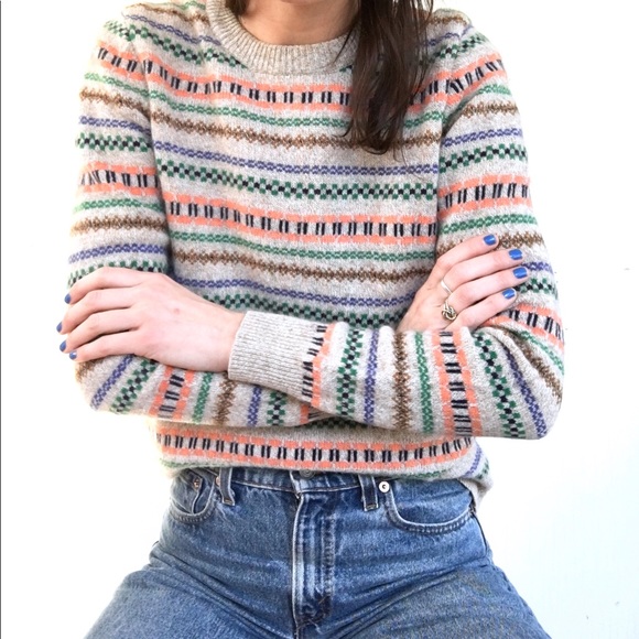 J. Crew Sweaters - J.Crew pattern stripe wool pullover